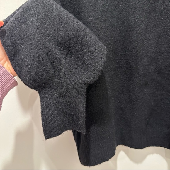 Express Rhinestone Bow Embellished Convertible Sweater Black Holiday New Years - Picture 8 of 15